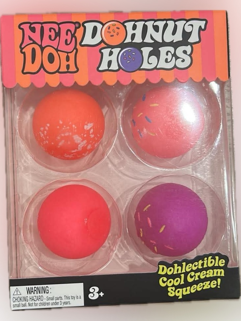 Needoh Donut Holes 4-Pack Stress Balls